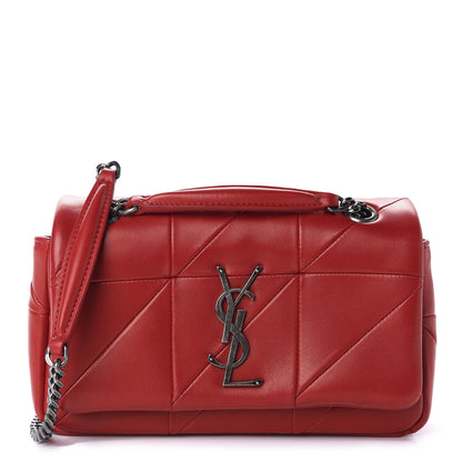 Saint Laurent Lambskin Patchwork Monogram Small Jamie Red 1 of 11