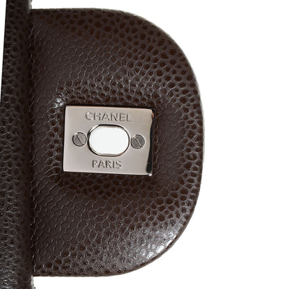 Chanel Caviar Quilted Jumbo Single Flap Dark Brown 9 of 9