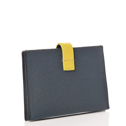 Celine Grained Shiny Calfskin 2 Compartment Card Holder Slate 3 of 7