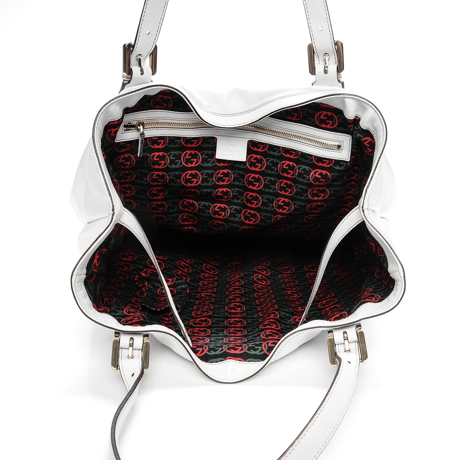 Gucci Calfskin Large Britt Shoulder Bag Off White 6 of 15