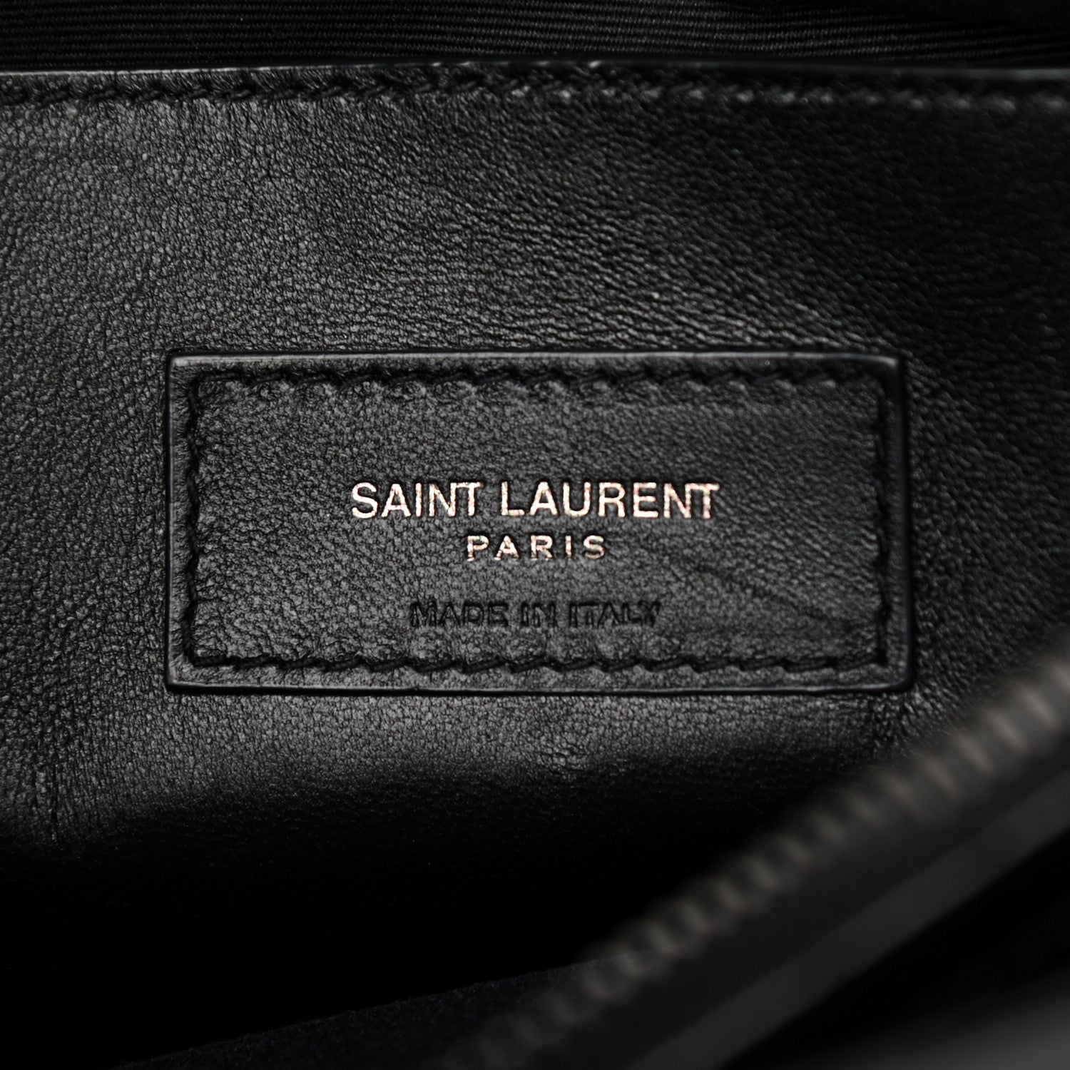 Saint Laurent Grain De Poudre Medium West Hollywood Monogram Fold-Over Black 6 of 10