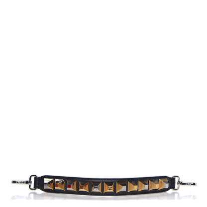 Fendi Calfskin Studded Mini Strap You Black 1 of 6