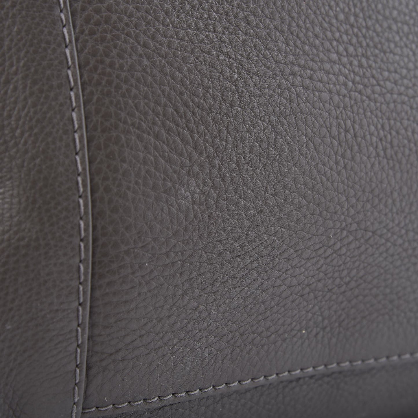 Pebbled Calfskin Medium Greenwich Shoulder Bag Grey