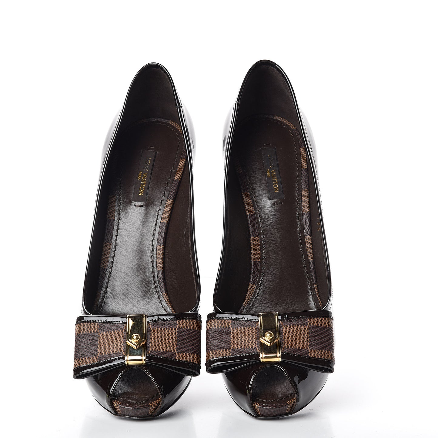 Patent Damier Ebene Valentine Pumps 39.5 Black