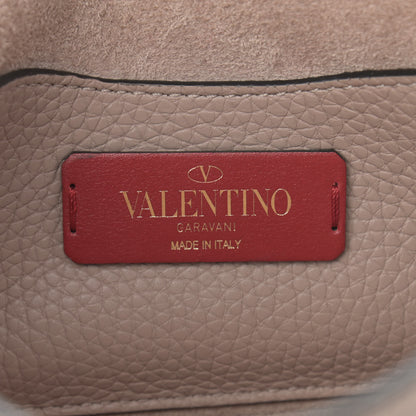 Valentino Garavani Pebbled Calfskin Mini Rockstud Crossbody Bag Poudre 6 of 13
