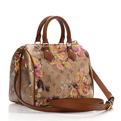 Louis Vuitton Metallic Monogram LV Garden Speedy Bandouliere 25 Gold 3 of 10