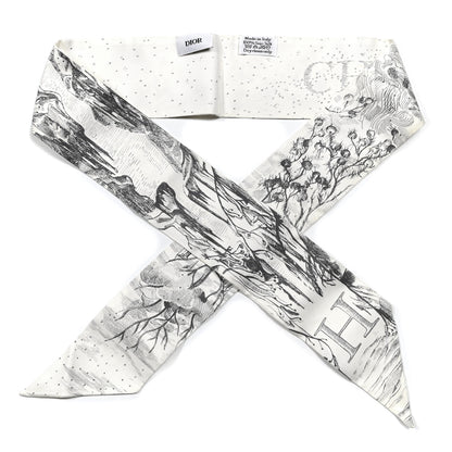 Christian Dior Silk ABCDior H Mitzah Scarf Grey 1 of 4