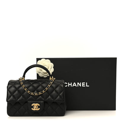 Chanel Caviar Quilted Mini Top Handle Rectangular Flap Black 12 of 12