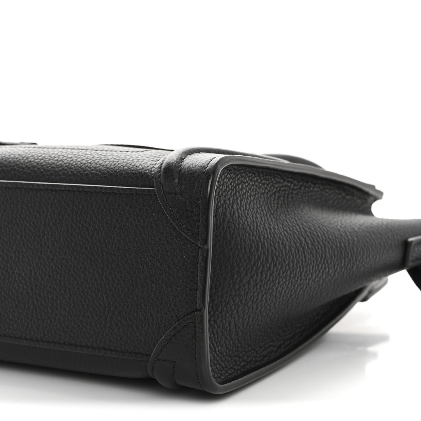 Drummed Calfskin Nano Luggage Black