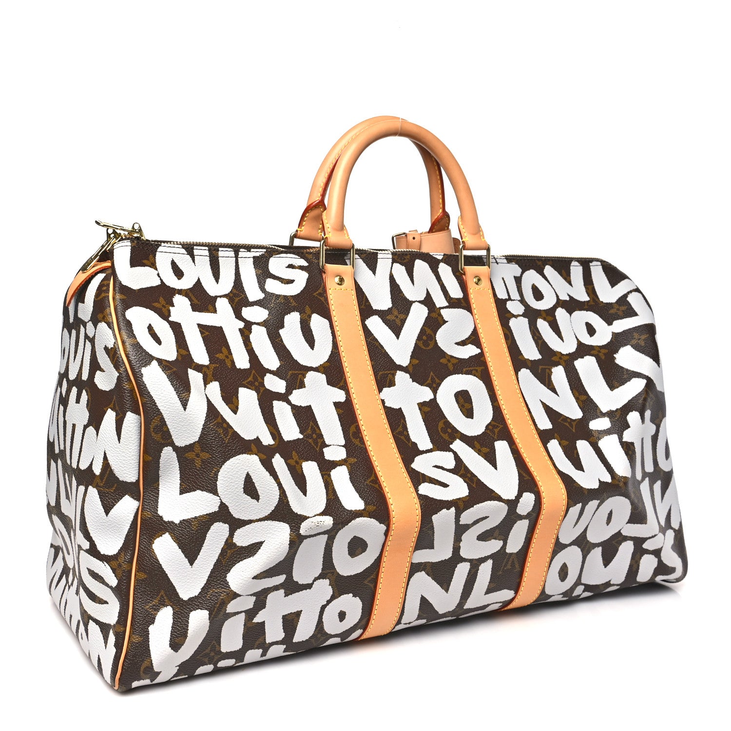 Louis Vuitton Monogram Graffiti Keepall 50 Silver 1840769 Louis Vuitton Monogram Graffiti Keepall 50 Silver 1840769