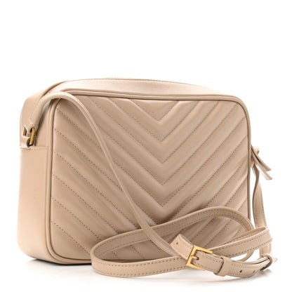 Saint Laurent Calfskin Matelasse Monogram Lou Camera Bag Dark Latte 3 of 10