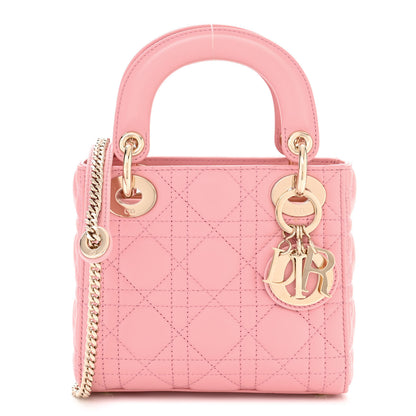 Christian Dior Lambskin Cannage Mini Lady Dior Light Pink 1 of 11