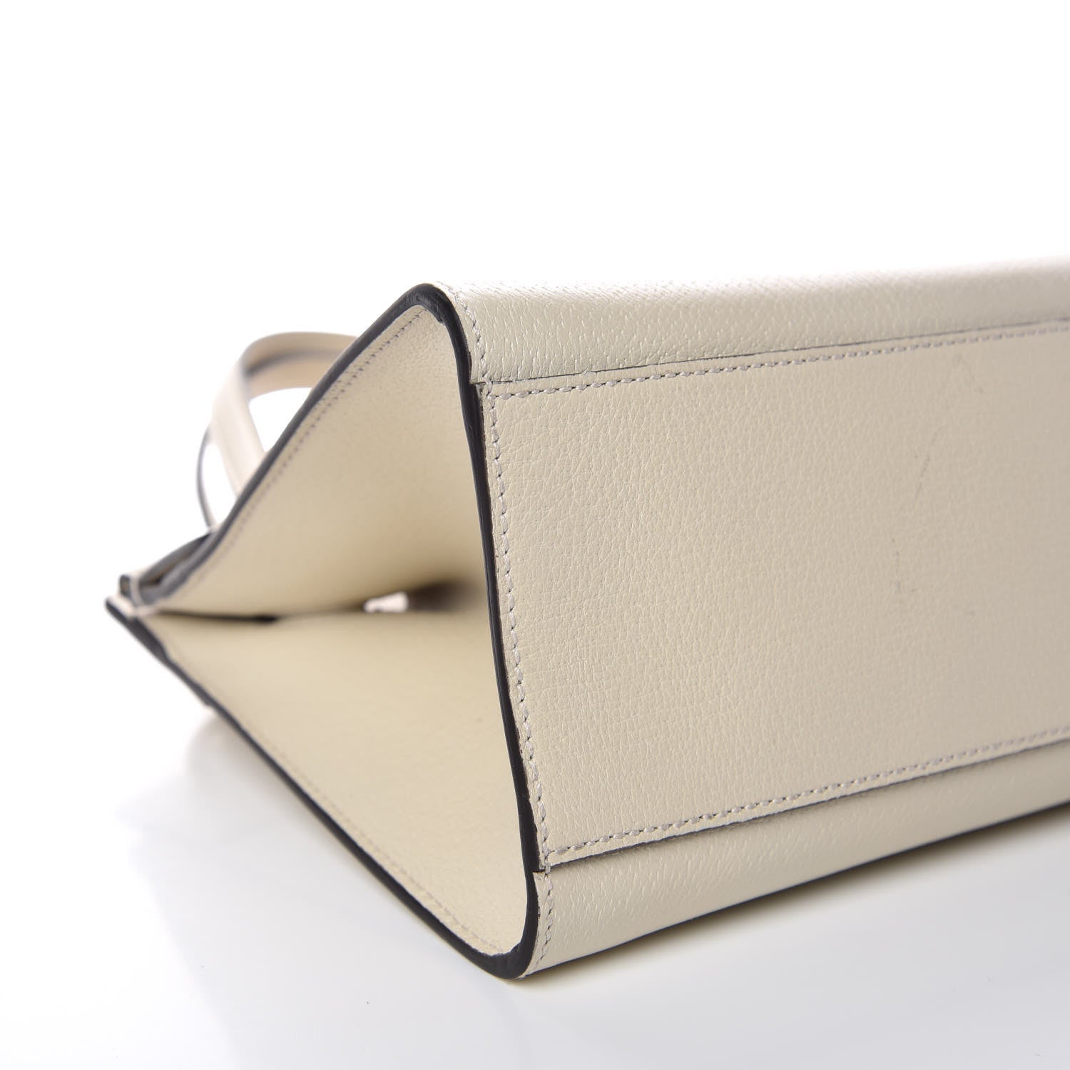 Gucci Grained Calfskin Web Stripe Butterfly Medium Totem Top Handle Bag White 9 of 11
