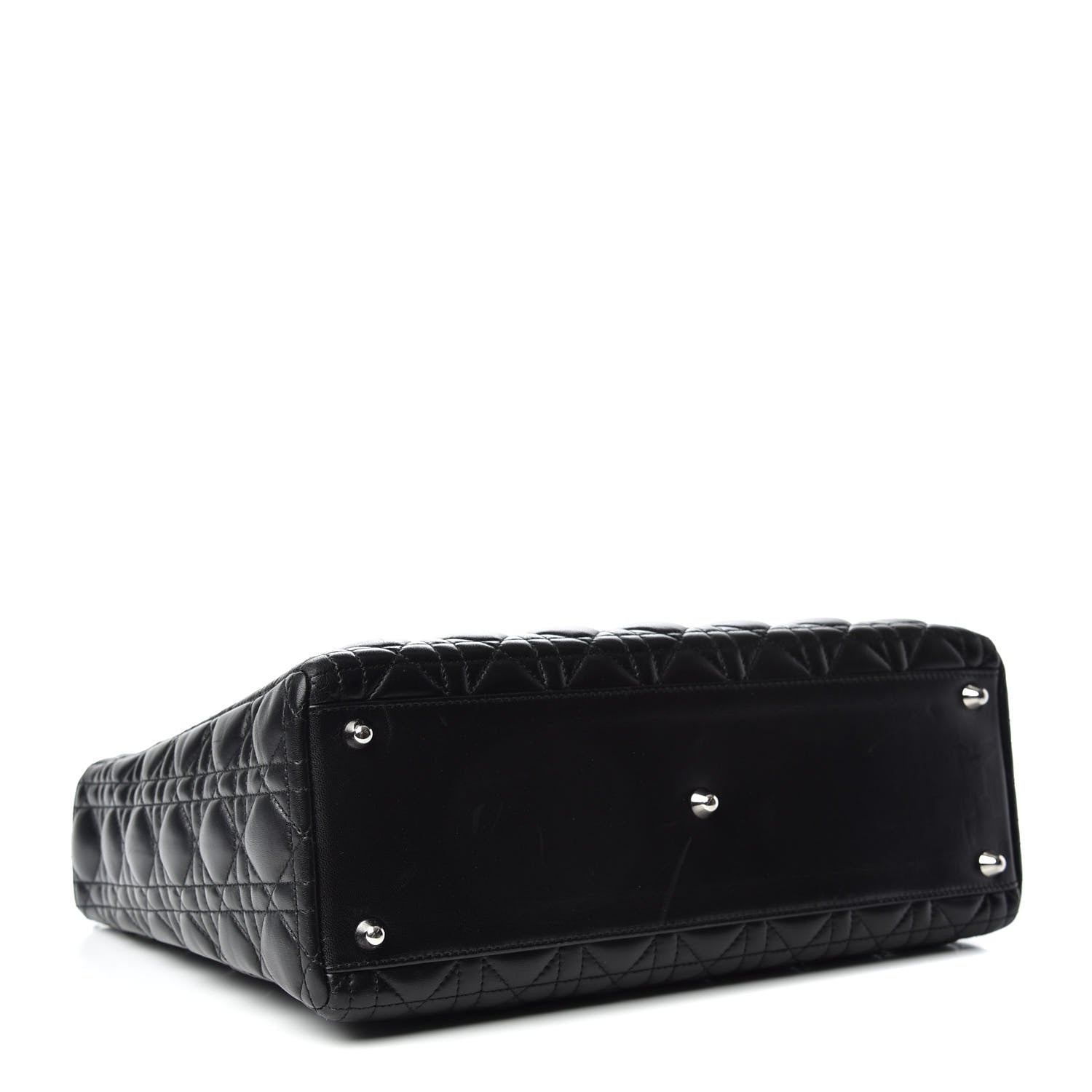 Christian Dior Lambskin Cannage Large Lady Dior Black 4 of 9