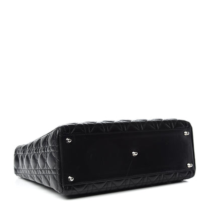 Christian Dior Lambskin Cannage Large Lady Dior Black 4 of 9