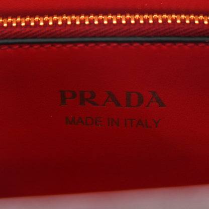 Prada Saffiano Cuir Calfskin Small Monochrome Top Handle Tote Fuoco 6 of 15