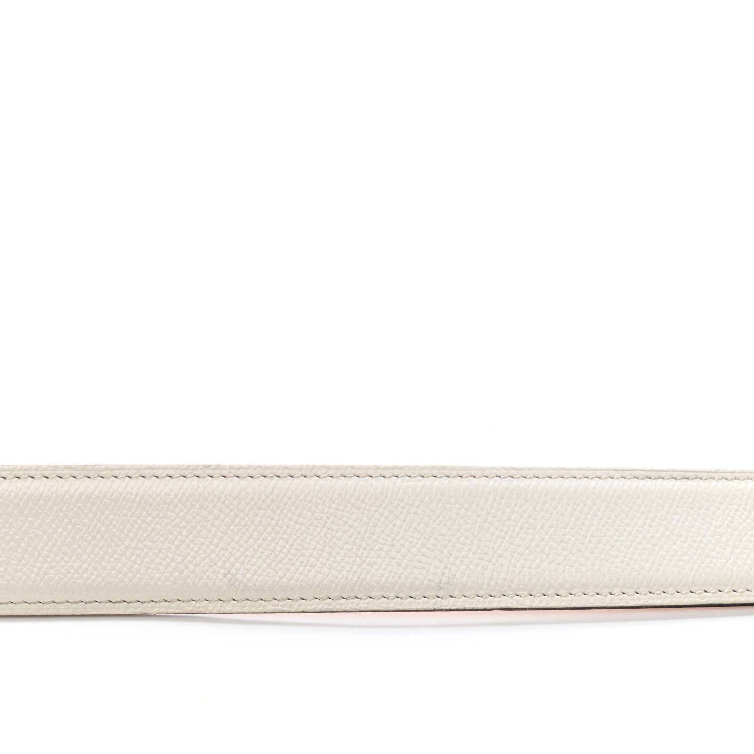 Hermes Epsom Swift 32mm H Belt 85 White Orange 9 of 10
