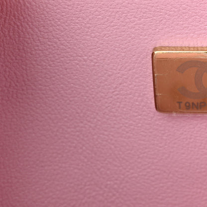 Chanel Caviar Chevron Quilted Mini Boy Flap Pink 7 of 11