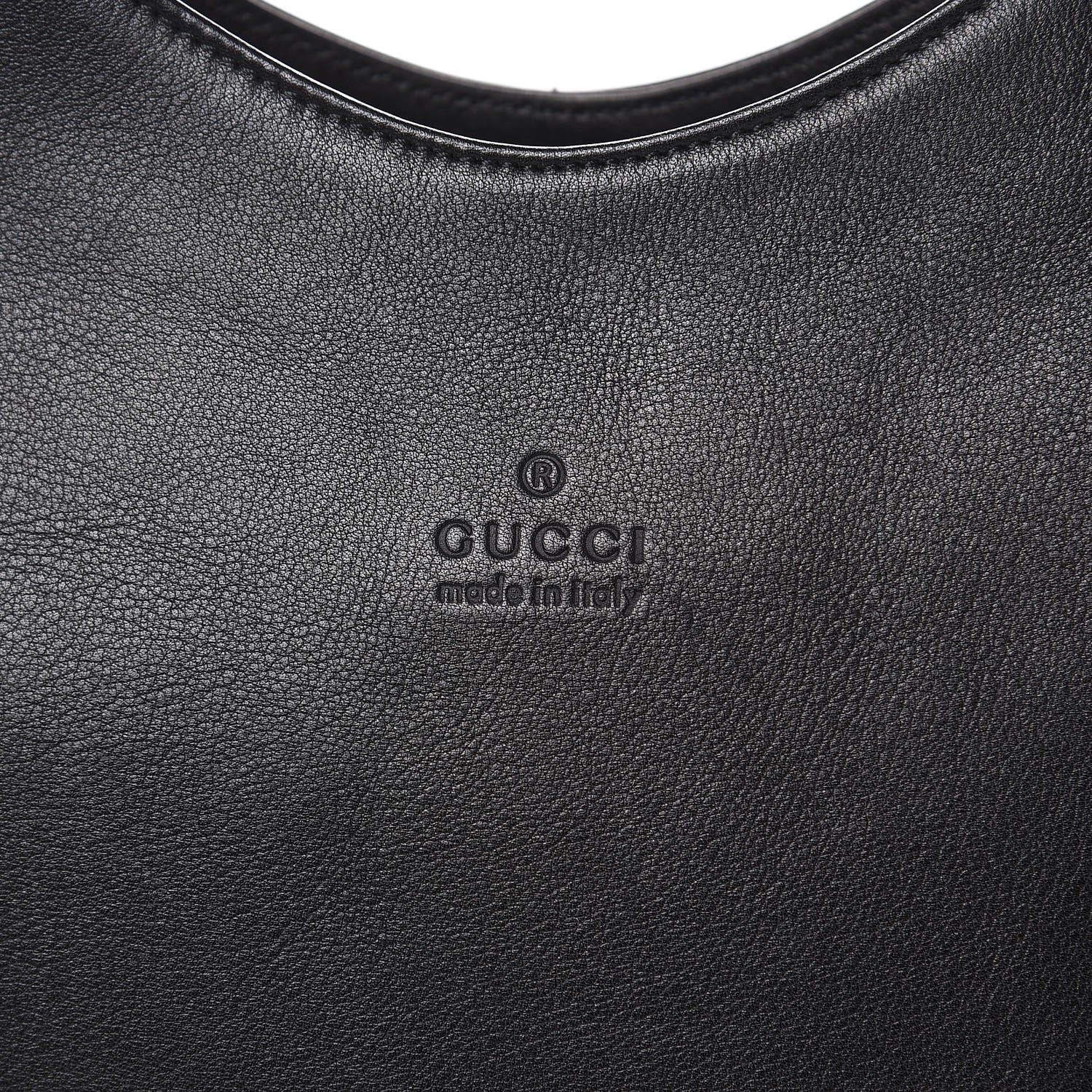 Gucci Calfskin Bamboo Shoulder Bag Black 13 of 15