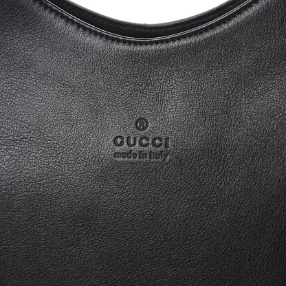 Gucci Calfskin Bamboo Shoulder Bag Black 13 of 15