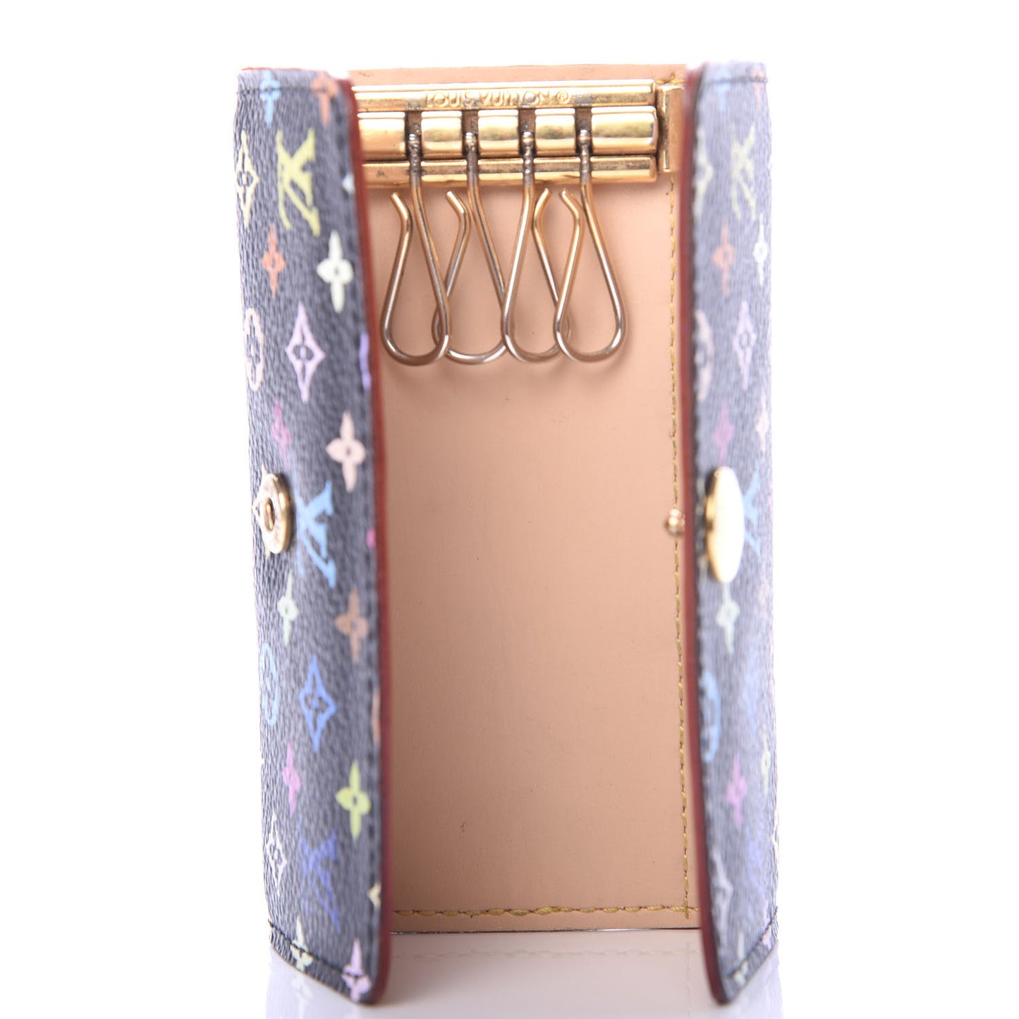 Monogram Multicolor Multicles 4 Key Holder Black
