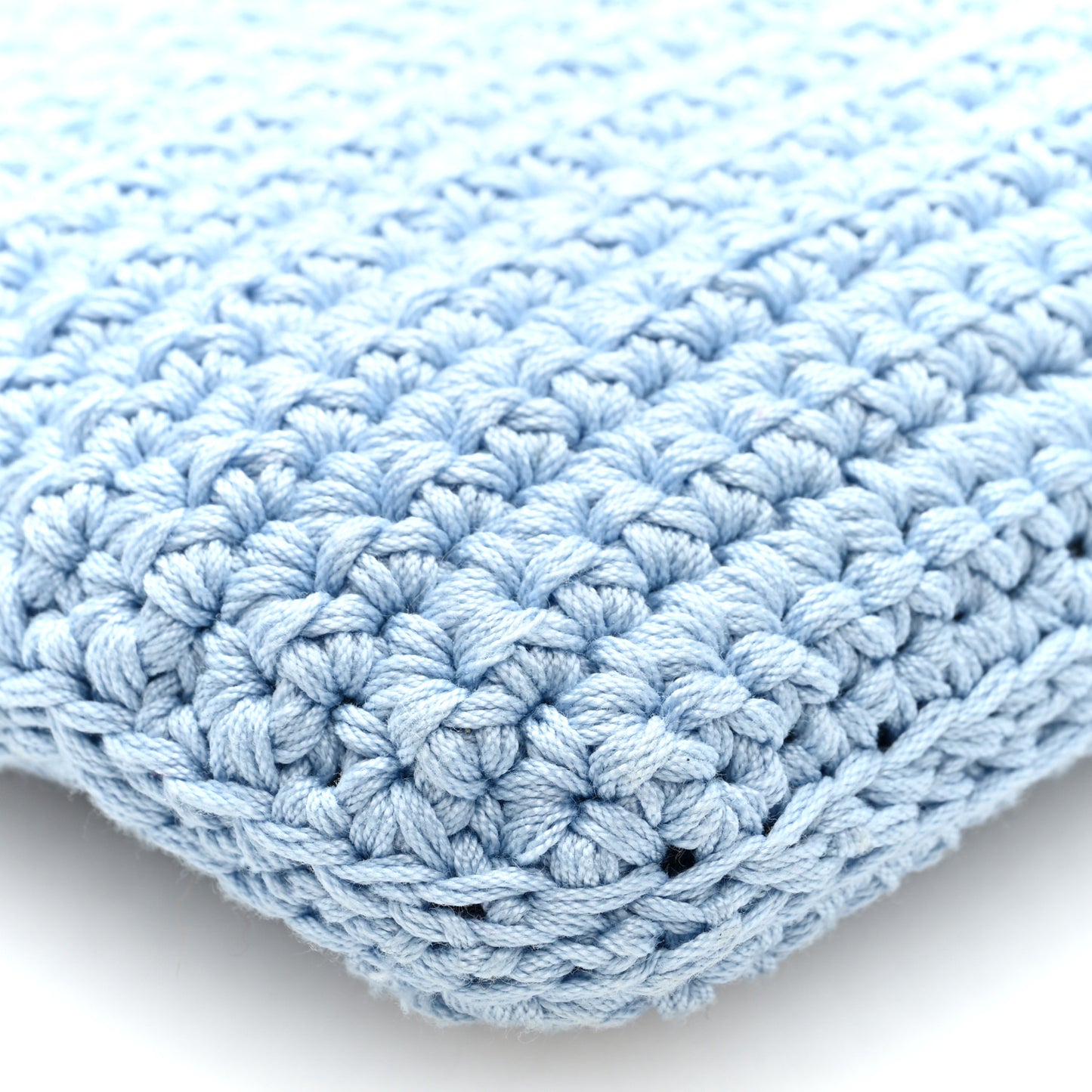 Fabric Crochet Baguette Phone Bag Azzurro Sky