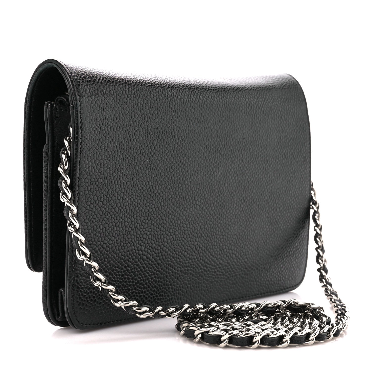 Chanel Caviar Timeless CC Wallet on Chain WOC Black 3 of 12