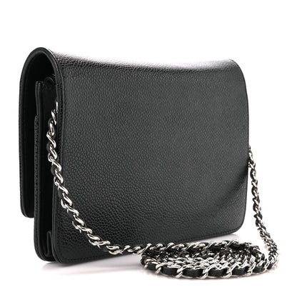 Chanel Caviar Timeless CC Wallet on Chain WOC Black 3 of 12