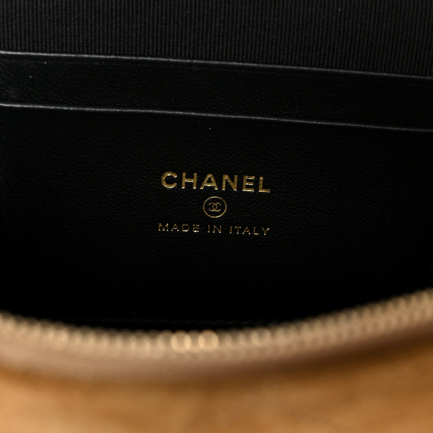 Chanel Suede Calfskin Shiny Lambskin Stitched Top Handle Slim Vanity With Chain Beige Black 6 of 11