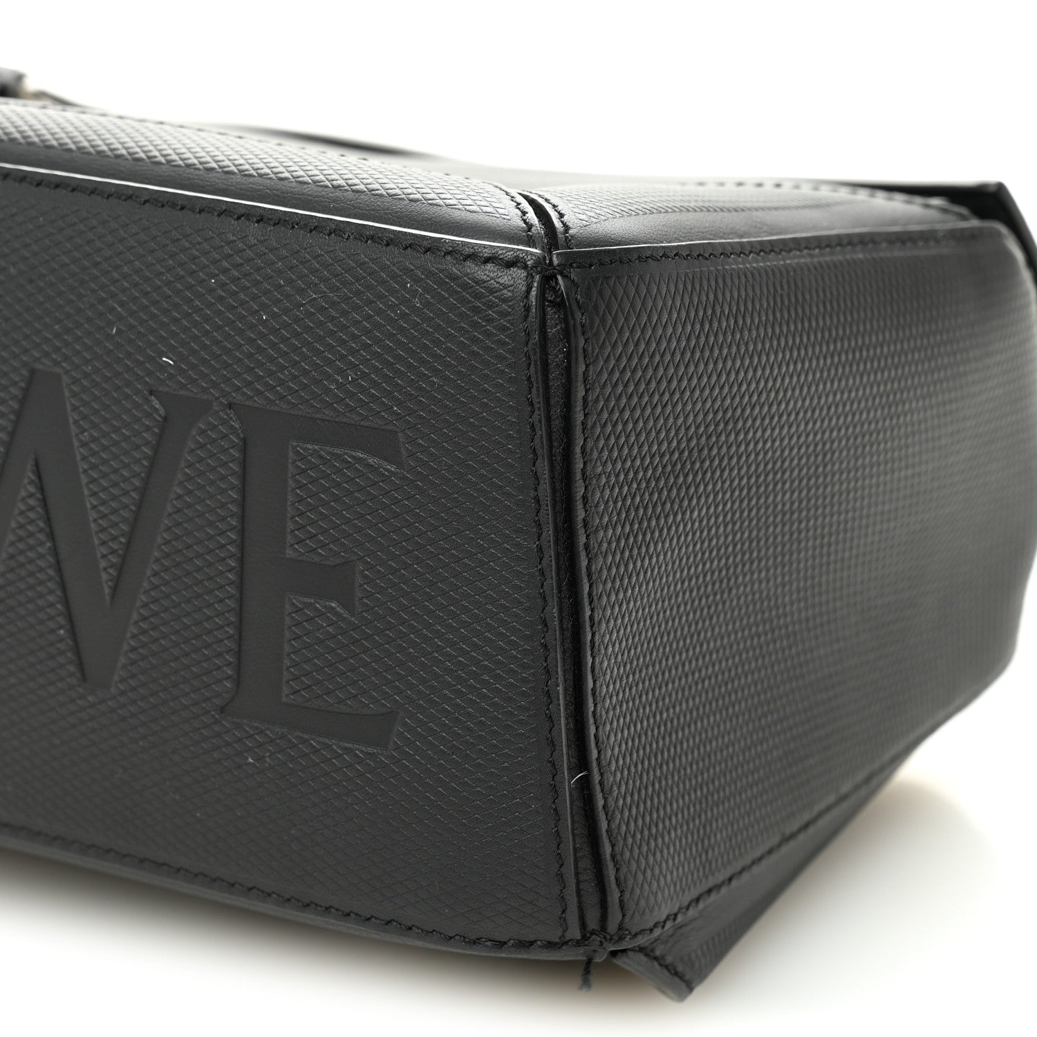 Loewe Diamond Embossed Calfskin Small Puzzle Bumbag Black 9 of 9