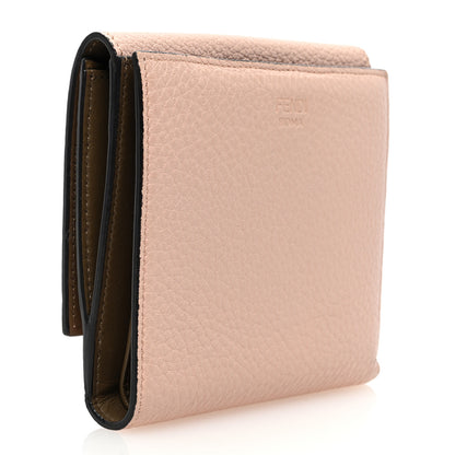 Fendi Cuoio Romano Vitello Grace Micro Peekaboo Tri-Fold Wallet Cipria Fango 3 of 7