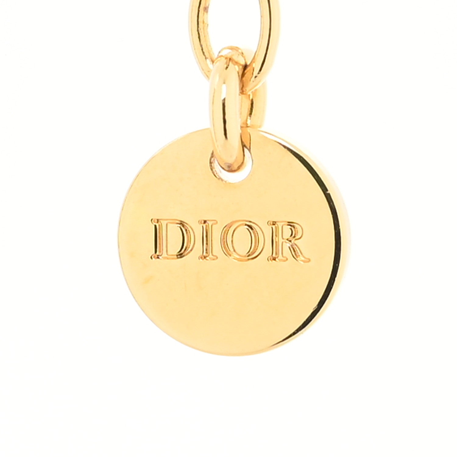 Christian Dior Metal Crystal Clair D Lune Necklace Gold 3 of 3