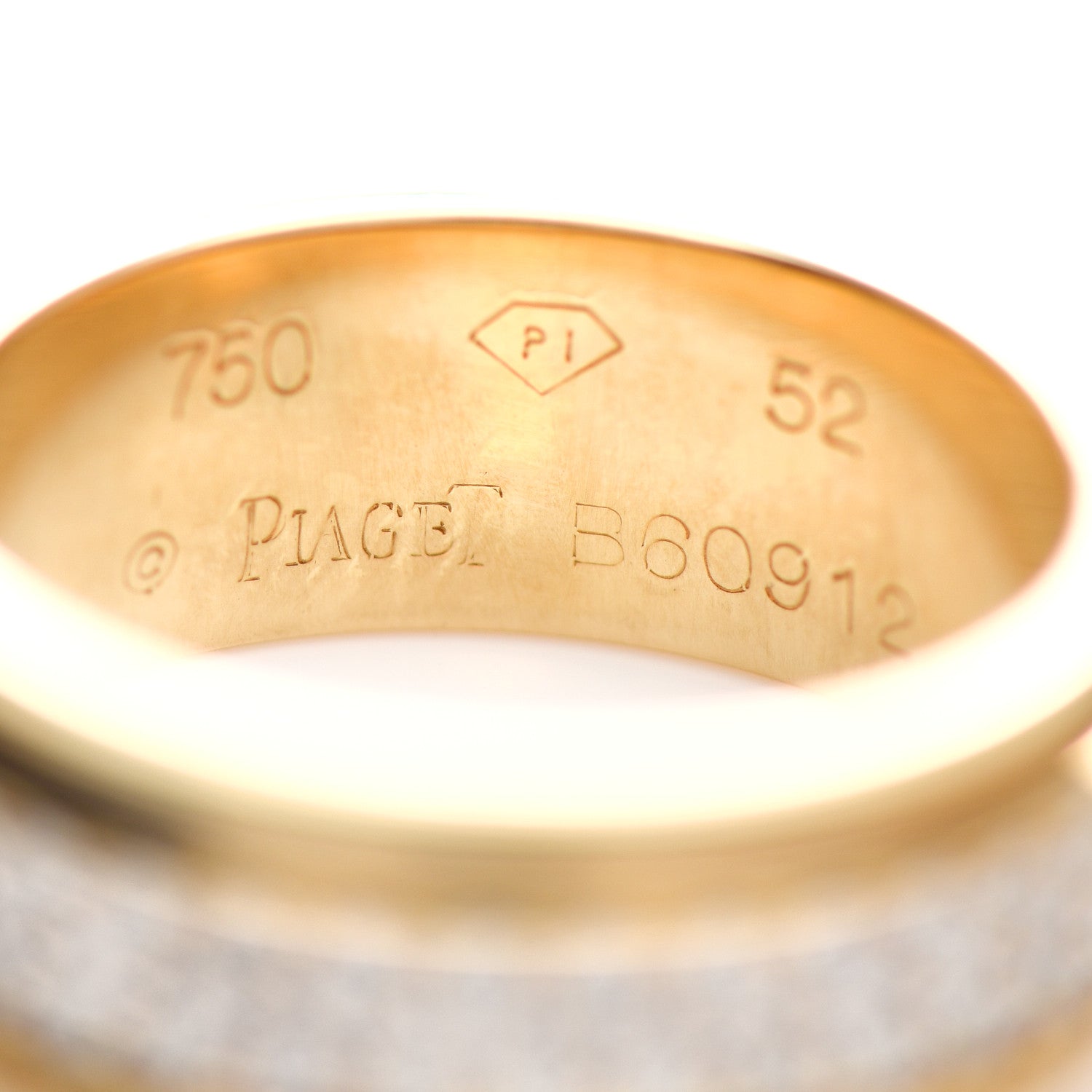 Piaget 18K Yellow Gold Diamond Possession Ring 52 6 4 of 5