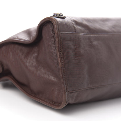 Balenciaga Agneau Classic Hardware Lizard Embossed City Castagna 9 of 11