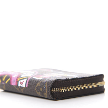 Louis Vuitton Monogram 2020 Christmas Animation Big Wheel Zippy Coin Purse Rose Ballerine 7 of 9