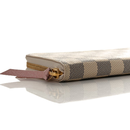 Louis Vuitton Damier Azur Clemence Wallet Rose Ballerine 5 of 10