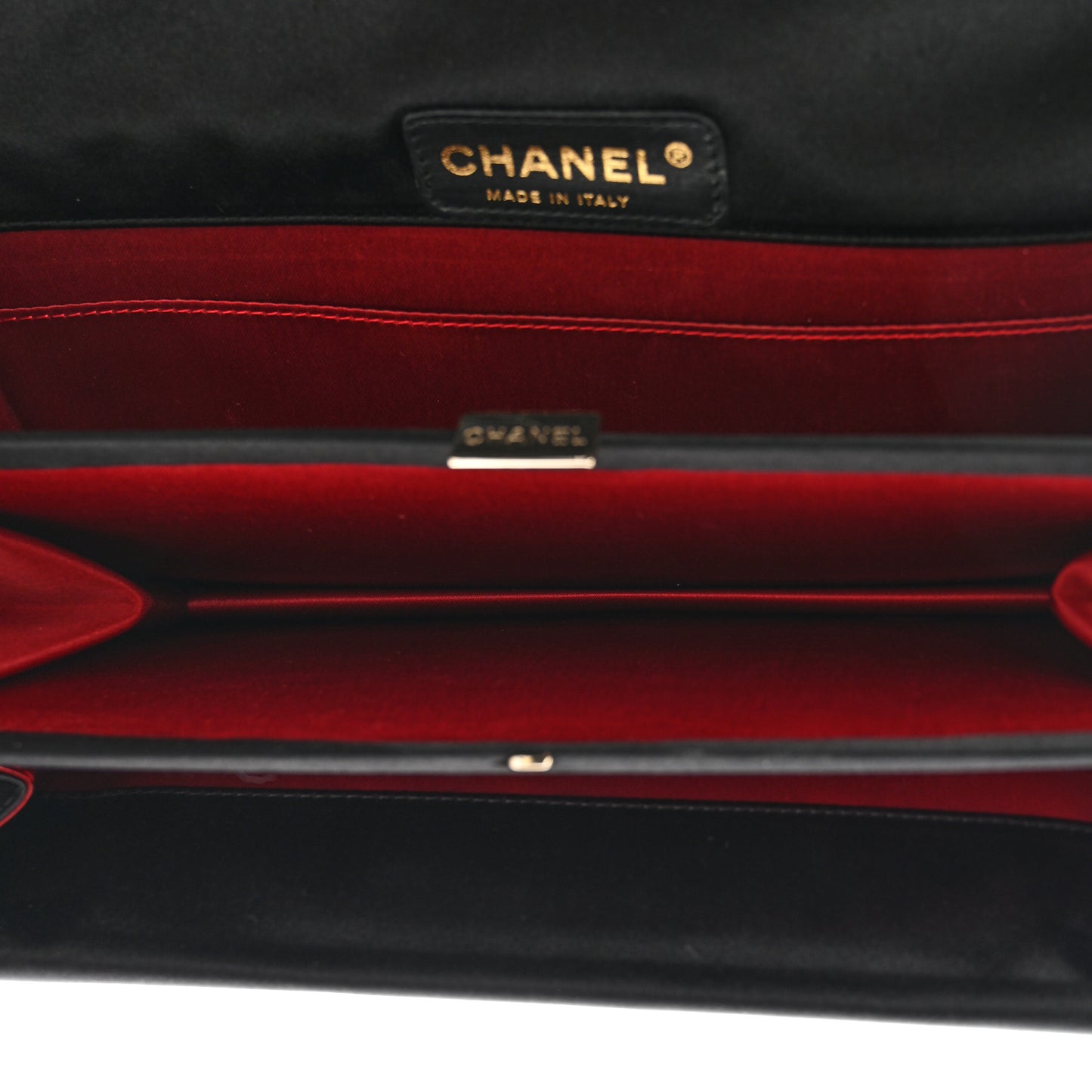 Satin Bow Clutch Black