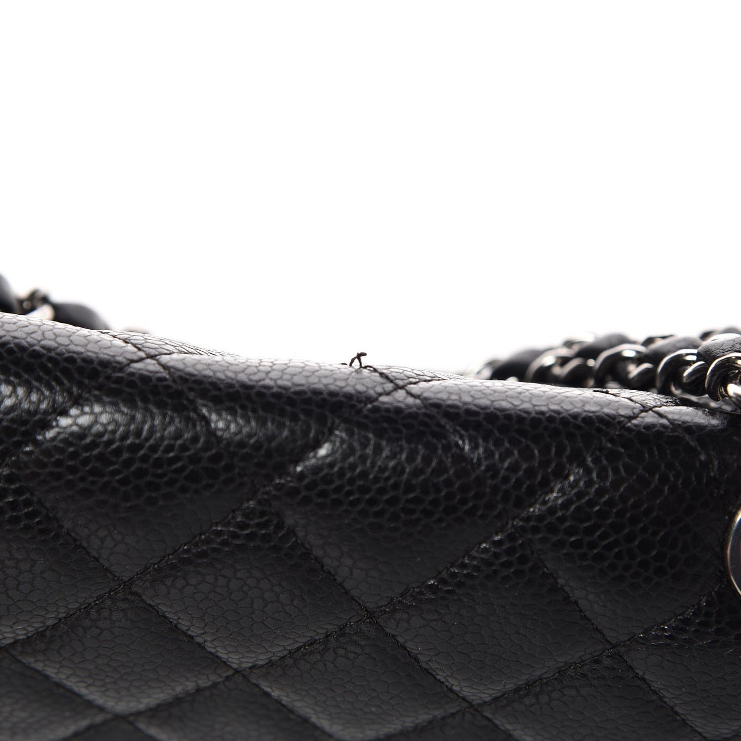 Caviar Quilted Mini Rectangular Flap Black