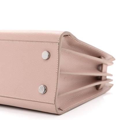 Saint Laurent Grained Calfskin Topstich Baby Sac De Jour Antique Rose 9 of 19