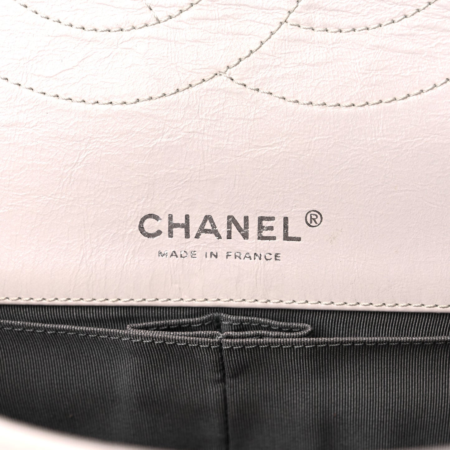 Calfskin Quilted Surpique 2.55 Reissue Flap White