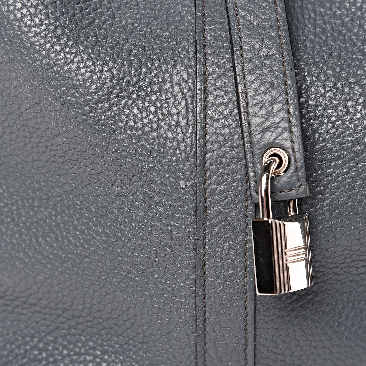 Hermes Taurillon Clemence Picotin Lock 26 GM Bleu Orage 11 of 14