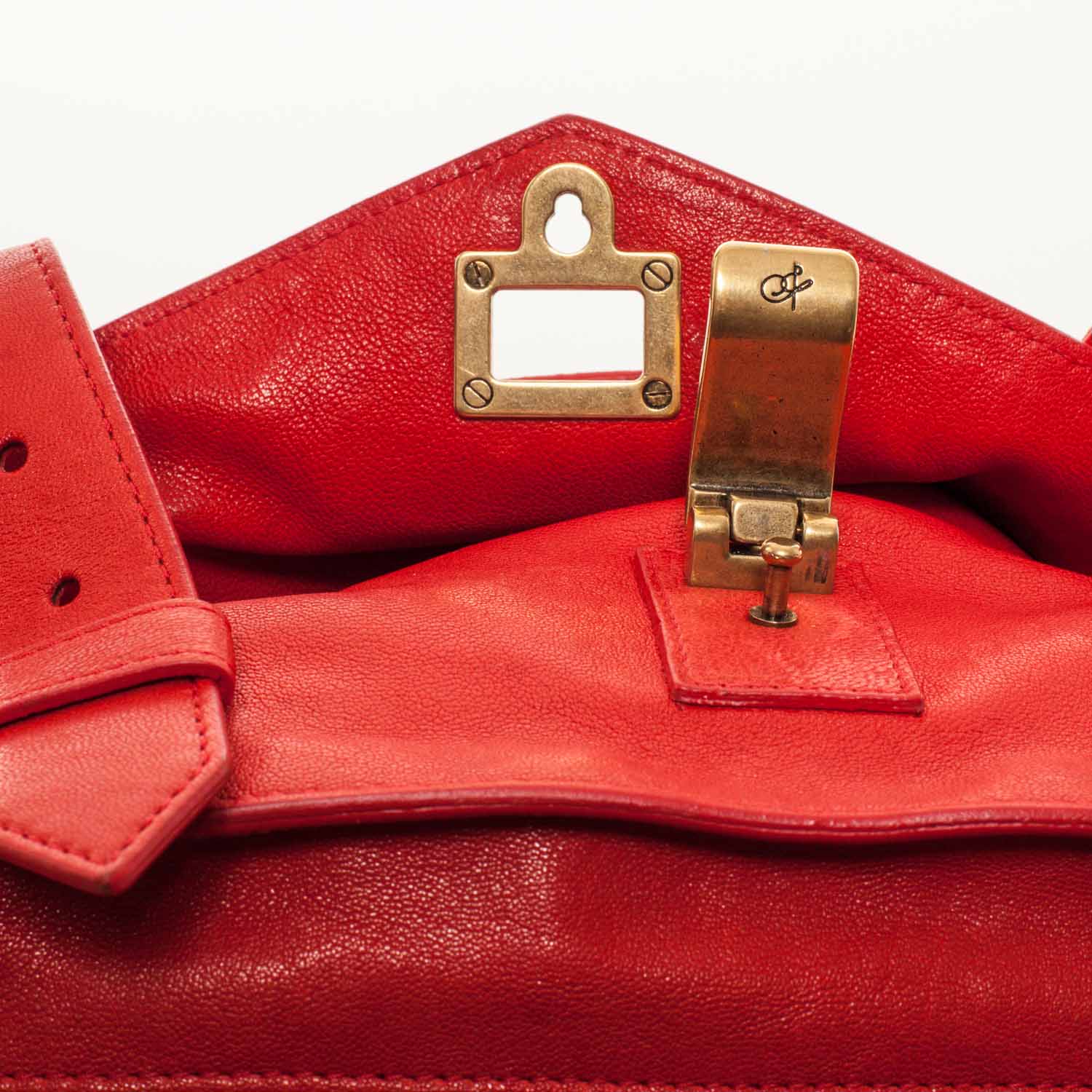 Proenza Schouler Lambskin PS1 Medium Satchel Red 8 of 11