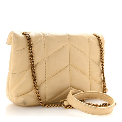 Saint Laurent Lambskin Quilted Toy Loulou Puffer Monogram Chain Satchel Juane Pale 3 of 12