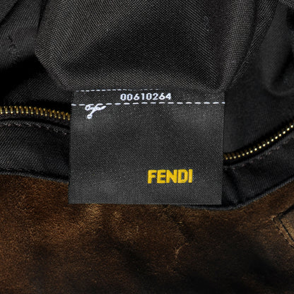 Fendi Pequin Vitello Large Hobo Tobacco Amarena 8 of 11
