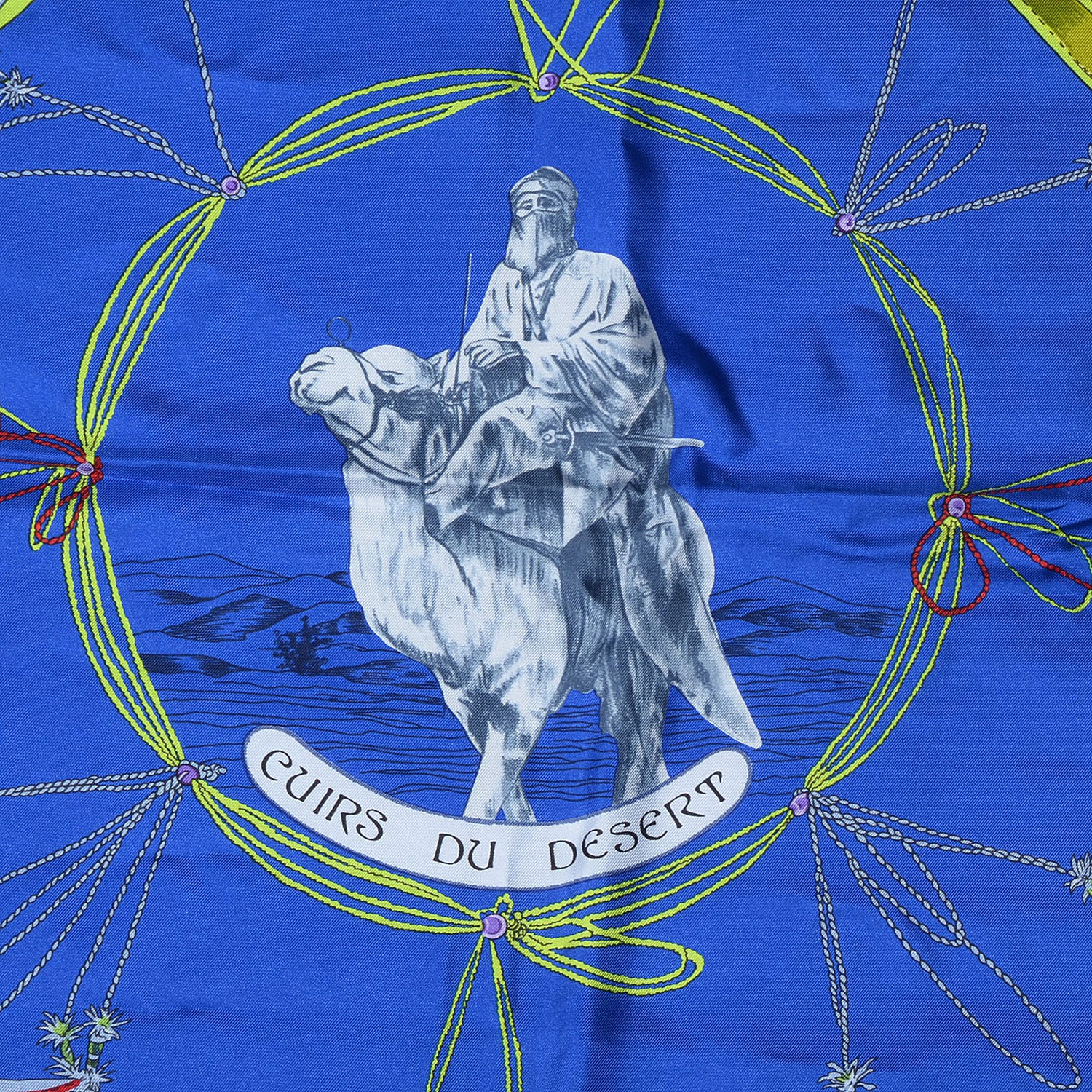 Hermes Silk Cuirs Du Desert Scarf 90 1 of 6