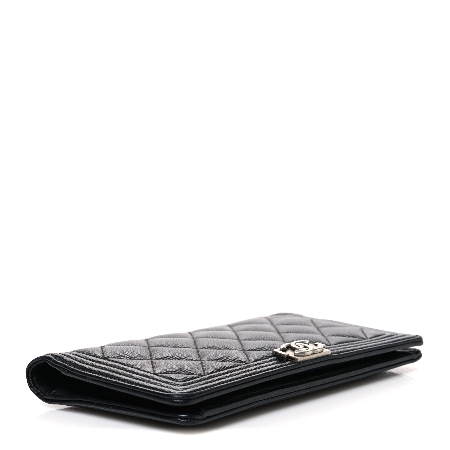 Chanel Caviar Quilted Boy Yen Wallet Black 4 of 8