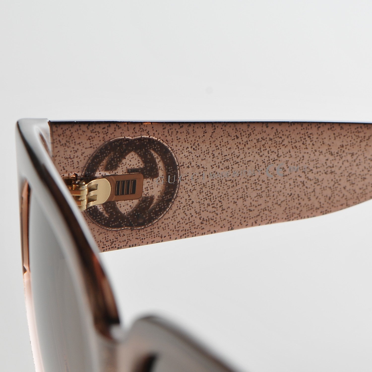Gucci Glitter Square Sunglasses 3836/F/S Brown Pink 5 of 7