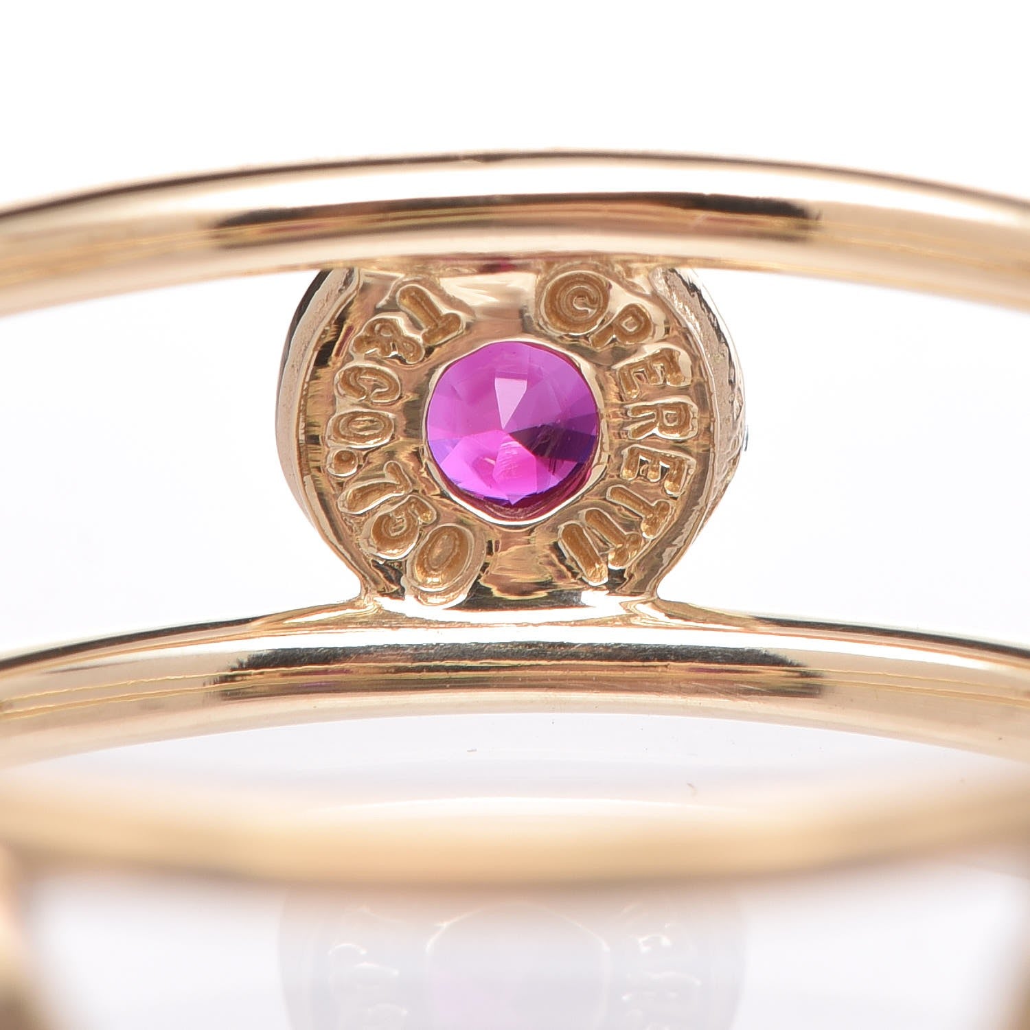 Tiffany 18K Yellow Gold Ruby Elsa Peretti Color By The Yard Ring 52 6 4 of 4
