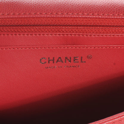Chanel Washed Caviar Jumbo Single Flap Fuchsia 6 of 7