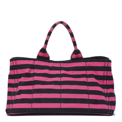 Prada Canapa Striped Tote Fuxia 1 of 15